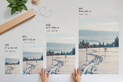 Retro poster Winterlandschaft