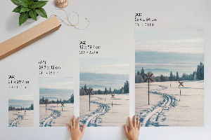 Retro poster Winterlandschaft