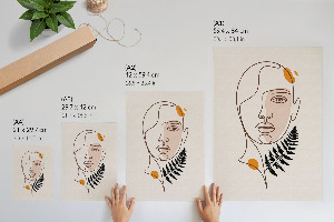 Bilder Poster mit Boho-Porträt