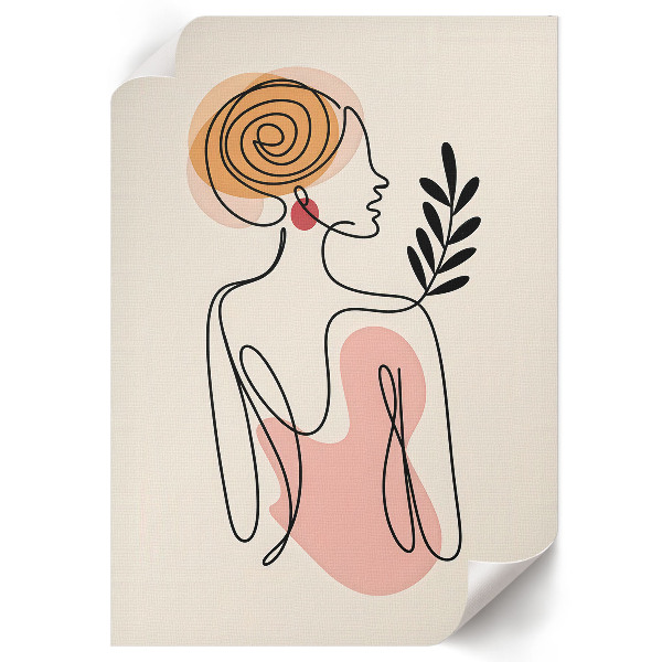 Poster mit Boho-Frau als Leinwanddruck