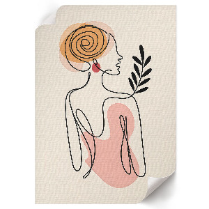 Poster mit Boho-Frau als Leinwanddruck