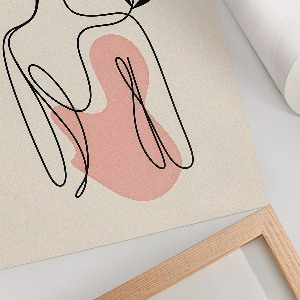 Poster mit Boho-Frau als Leinwanddruck