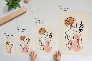 Poster mit Boho-Frau als Leinwanddruck