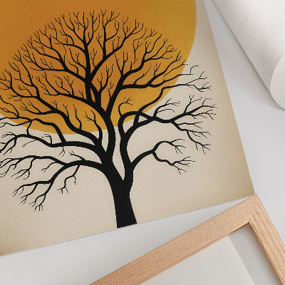 Kunstdruck poster Baum und Sonne