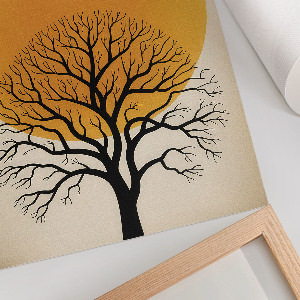 Kunstdruck poster Baum und Sonne