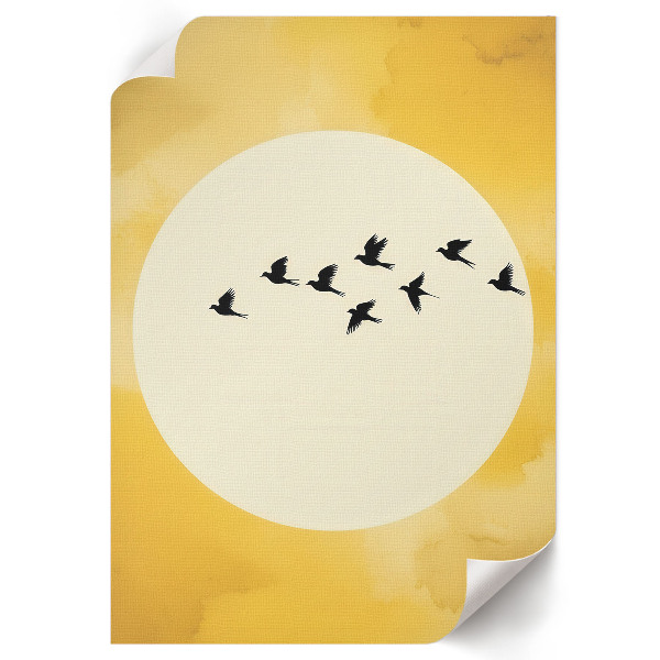 Retro-Poster „Flug der Vögel”