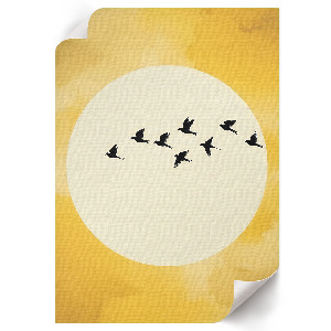 Retro-Poster „Flug der Vögel”