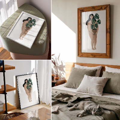 Bilder poster Frau mit einer Pflanze
