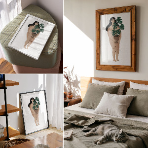 Poster na stenu Žena s rastlinou