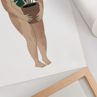 Bilder poster Frau mit einer Pflanze