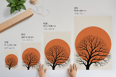 Poster kunstdruck Die Sonne und der Baum