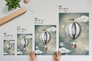 Kunstdruck leinwand Elefant in einem Ballon