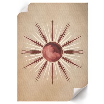 Wand poster Boho-Sonne