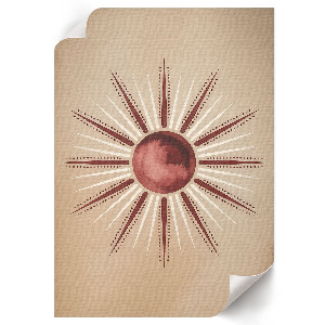 Wandposter mit Boho-Sonnenmotiv