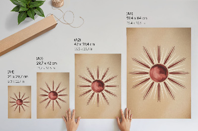 Wand poster Boho-Sonne