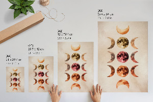 Kunstdruck poster Mondphasen
