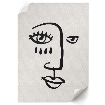 Kunstdruck leinwand Abstraktes Gesicht