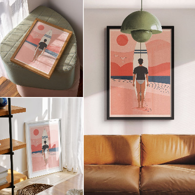 Retro poster Strandthema