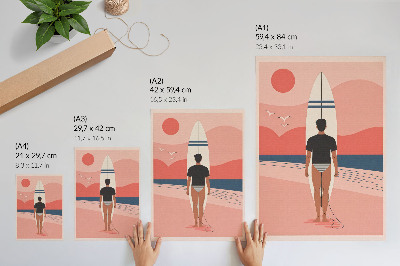 Retro poster Strandthema