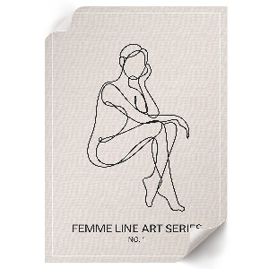 Retro plagát Minimalistický obrys