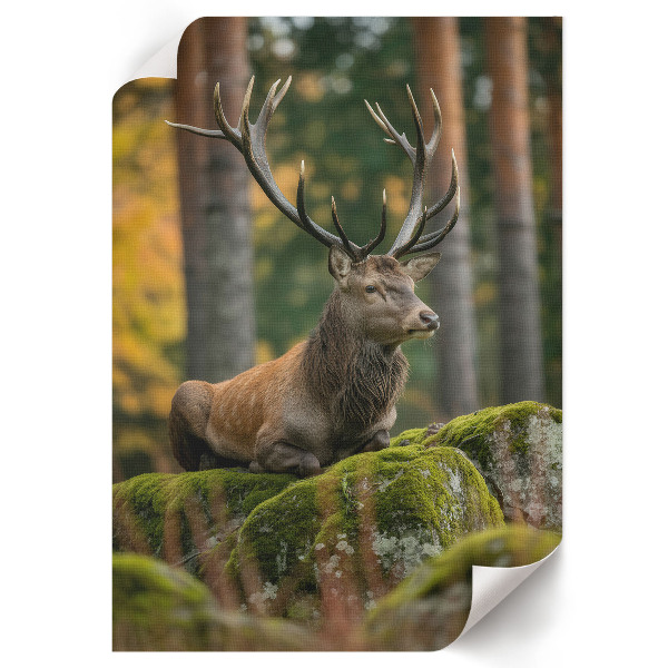 Poster Kunstdruck „Ein stattlicher Hirsch“