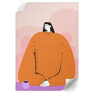 Plagát do izby Sedenie pri káve