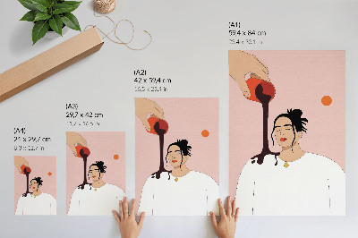 Kunstdruck poster Kaffee einschenken