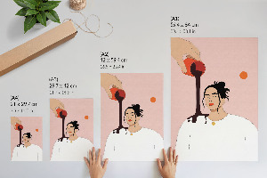 Kunstdruck-Poster mit Motiv 'Kaffee einschenken'