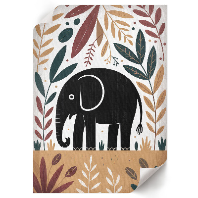 Kunstdruck leinwand Elefant im Laub