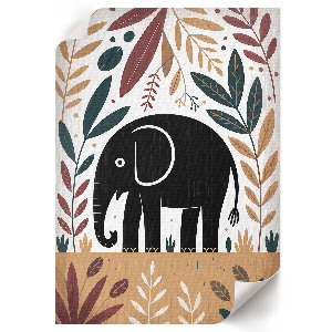 Kunstdruck leinwand Elefant im Laub