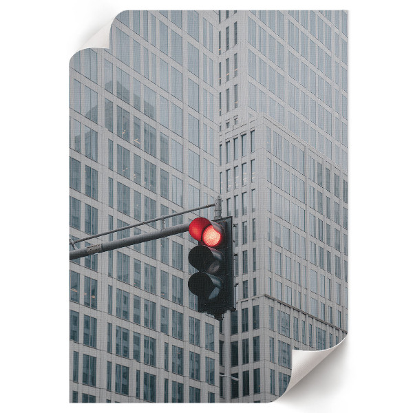 Poster auf Leinwand mit Verkehrsampel-Motiv