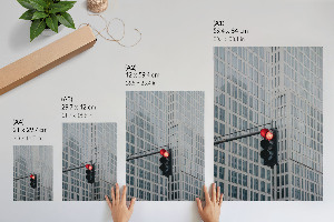 Poster auf Leinwand mit Verkehrsampel-Motiv