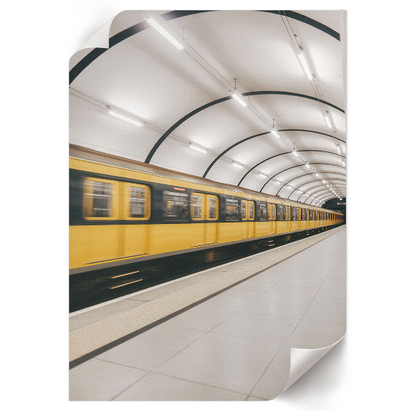 Poster auf Leinwand mit Motiv Schnellbahn