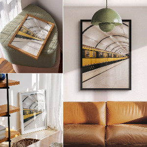 Poster auf Leinwand mit Motiv Schnellbahn