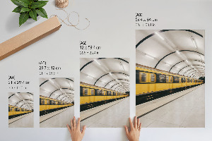 Poster auf Leinwand mit Motiv Schnellbahn
