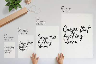 Poster kunstdruck Nutze den Tag