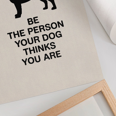Kunstdruck poster Motivation und der Hund
