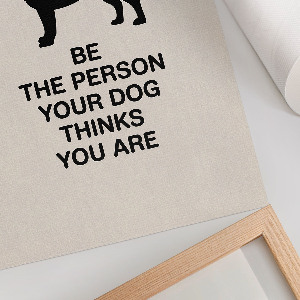 Kunstdruck-Poster mit Motiv 'Motivation und der Hund'