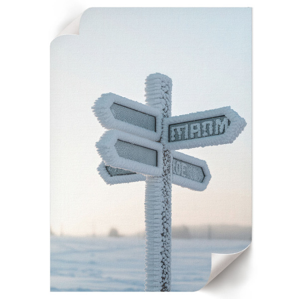 Poster auf Leinwand mit dem Motiv "Winterzeichen"