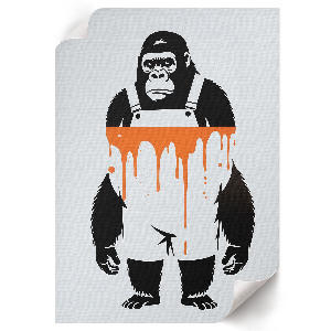 Poster auf Leinwand mit Gorilla-Graffiti