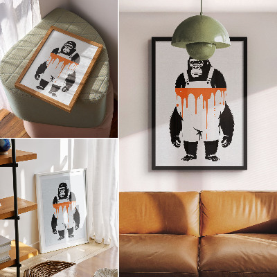 Poster leinwand Gorilla-Graffiti