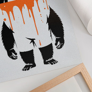 Poster auf Leinwand mit Gorilla-Graffiti