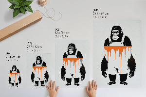 Poster auf Leinwand mit Gorilla-Graffiti