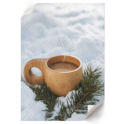 Kunstdruck leinwand Winterbecher
