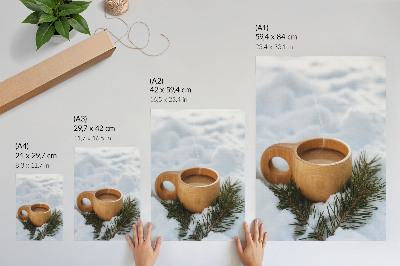 Kunstdruck leinwand Winterbecher