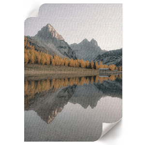 Retro-Poster mit Berglandschaft