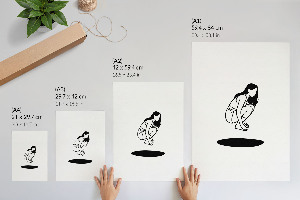 Plagát do izby Žena nad dierou