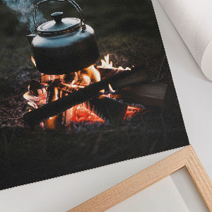 Poster auf Leinwand mit Waldfeuer-Motiv