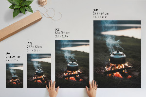 Poster auf Leinwand mit Waldfeuer-Motiv