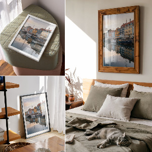 Poster Kunstdruck Bunter Hafen